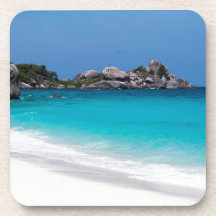 Soortgelijk strand en turkooisblauw zee