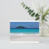 Soortgelijk strand en turkooisblauw zee briefkaart (Staand voorkant)