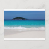 Soortgelijk strand en turkooisblauw zee briefkaart (Voorkant)