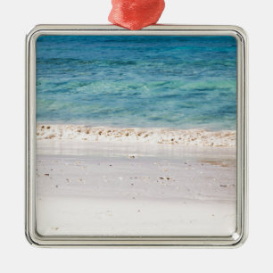 Soortgelijk strand en turkooisblauw zee metalen ornament