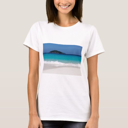 Soortgelijk strand en turkooisblauw zee t-shirt (Voorkant)