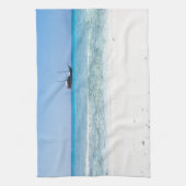 Soortgelijk strand en turkooisblauw zee theedoek (Verticaal)