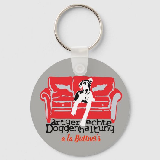 Soortgerichte doggenhouderij gepersonaliseerd sleutelhanger (Voorkant)
