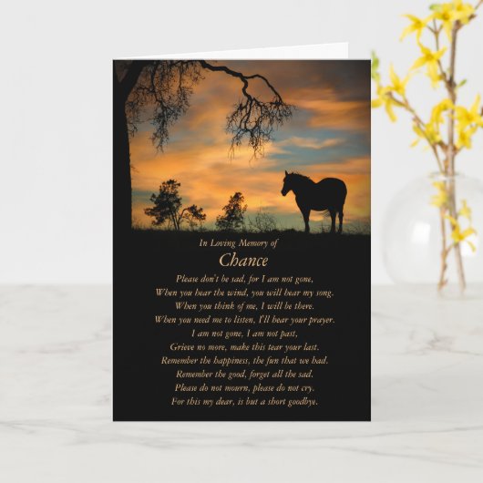 Soortsympathie Aangepaste naam Memorial Frameable  Kaart (Gele Bloem)