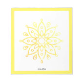 SOORYA zon goud geel bloem Notitieblok (Voorkant)