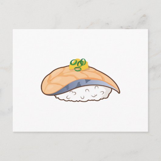 Soorzalm Sushi - Kawaii Foodies Briefkaart (Voorkant)