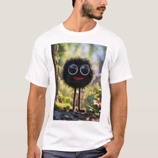 "Soot Sprite Whimsy: Studio Ghibli's speelse pufje T-shirt (Voorkant)