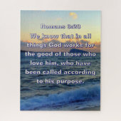 Soothing Bible Verse Romans 8:28 Christian Legpuzzel (Verticaal)