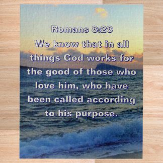 Soothing Bible Verse Romans 8:28 Christian Legpuzzel