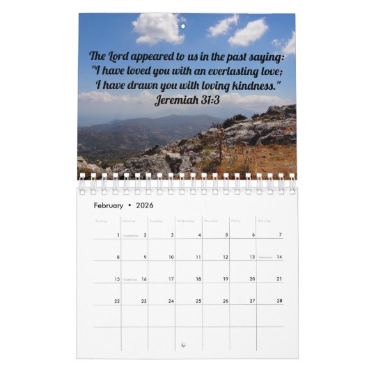 Soothing Bible Verses Custom Christian Kalender (Feb 2026)