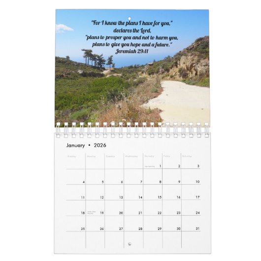 Soothing Bible Verses Custom Christian Kalender (Jan 2026)