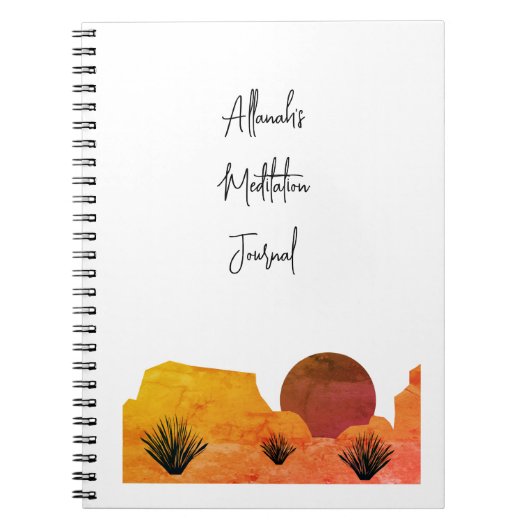 Soothing Desert Moon Meditation Notebook Notitieboek (Voorkant)