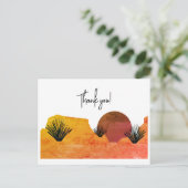 Soothing Desert Moon Meditation Thank You  Briefkaart (Staand voorkant)