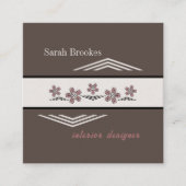 Soothing Earth Tones Cherry Blossom Business Card Vierkante Visitekaartje (Voorkant)