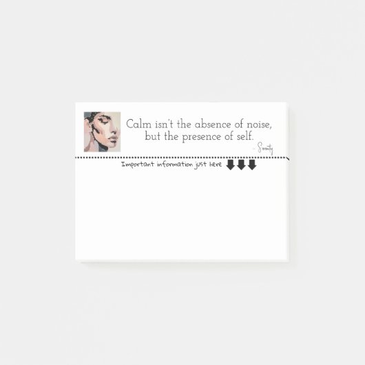 Soothing Pixel Portrait in neutral tones  Post-it® Notes (Voorkant)