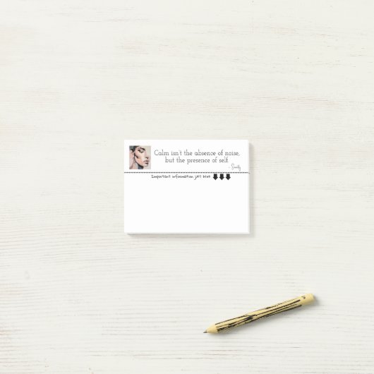 Soothing Pixel Portrait in neutral tones  Post-it® Notes (Op bureau)