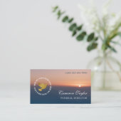 Soothing Sunset Add Logo Funeral Director Visitekaartje (Staand voorkant)