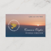 Soothing Sunset Add Logo Funeral Director Visitekaartje (Voorkant)