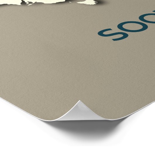 Sooty Shearwater Migration Map – Minimalistisch Poster (Hoek)