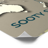 Sooty Shearwater Migration Map – Minimalistisch Poster (Hoek)