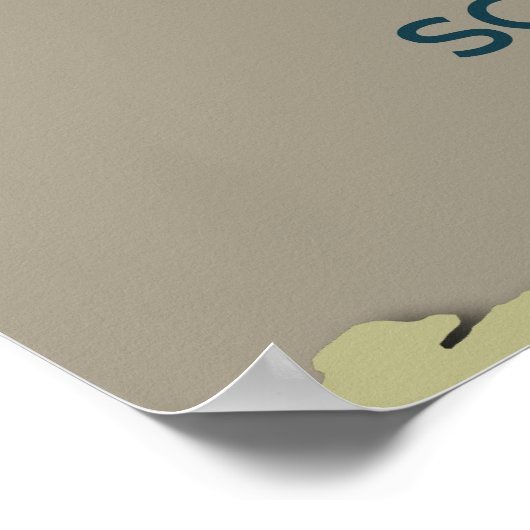 Sooty Shearwater Migration Map – Minimalistisch Poster (Hoek)