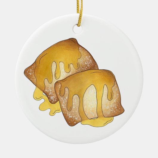 Sopaipilla Cachanga Sopaipa Gebakken gebak Keramisch Ornament (Voorkant)