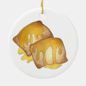 Sopaipilla Cachanga Sopaipa Gebakken gebak Keramisch Ornament (Achterkant)