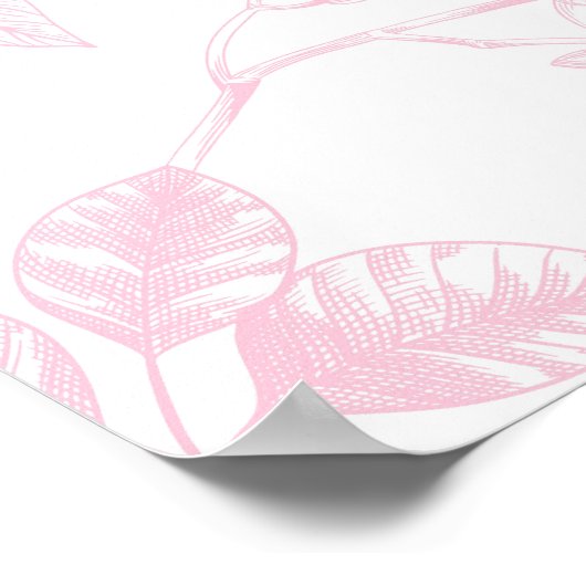 Sophia | Aangepaste Roze Teddybeer Nursery Design Poster (Hoek)