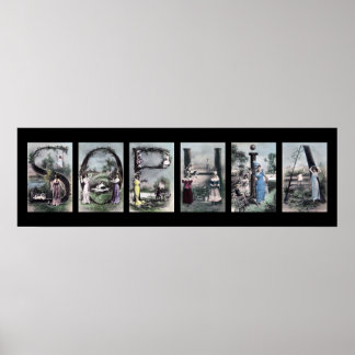 SOPHIA Alphabet Letter Name Art Poster