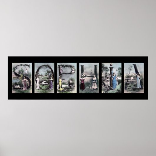 SOPHIA Alphabet Letter Name Art Poster (Voorkant)
