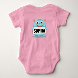 Sophia and the Friendly Blue Monster Romper