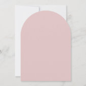 SOPHIA Arch Blush Roze Monogram Eenvoudige Huwelij Kaart (Achterkant)