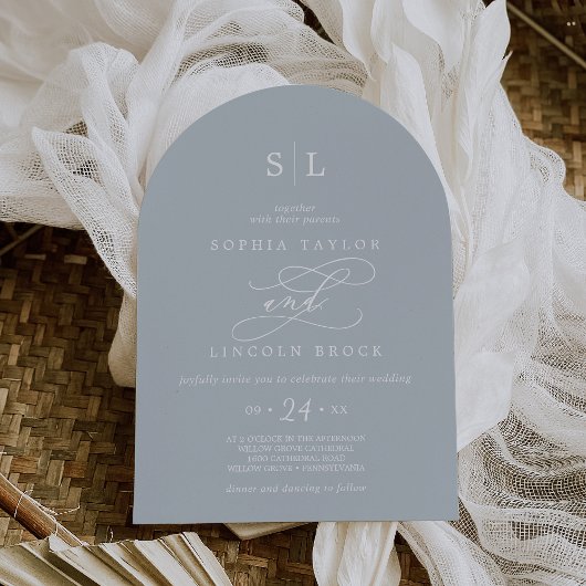 SOPHIA Arch Coastal Blue Minimalist Eenvoudige bru Kaart