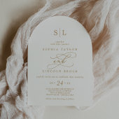 SOPHIA Arch Eenvoudige Minimalistische Gouden Witt Kaart