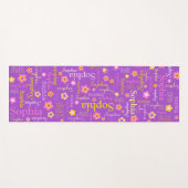 Sophia bloemen heet typografisch paars yogamat (Voorkant (horizontaal))