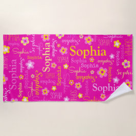 Sophia bloemen noemen strandhanddoek strandlaken