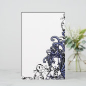 "Sophia" Blue Tattoo Fairy Art Stationery Briefpapier (Staand voorkant)