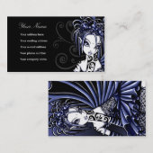 "Sophia" Blue Tattoo Fairy Art Visitekaartjes (Voorkant / Achterkant)