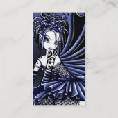 "Sophia" Blue Tattoo Fairy Art Visitekaartjes (Achterkant)