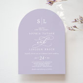 SOPHIA Boog Lavendel Paarse Lente Elegante Huwelij Kaart