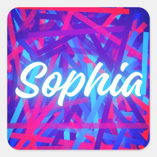 Sophia – Classic Wisdom Name Concept Vierkante Sticker (Voorkant)
