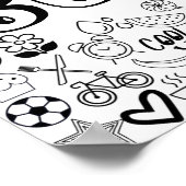 'SOPHIA' Color-it-Yourself-contourontwerp Poster (Hoek)