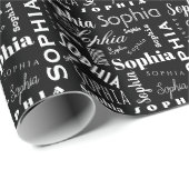 Sophia Custom Name Cadeaupapier (Rol Hoek)