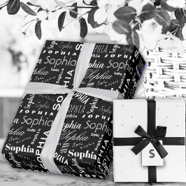 Sophia Custom Name Cadeaupapier