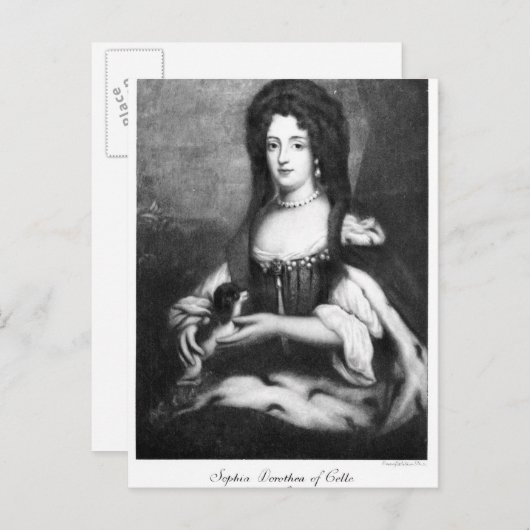 Sophia Dorothea van Celle Briefkaart (Voorkant / Achterkant)