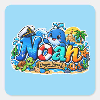 Sophia Dream Big Cute Zeemeermin Persoonlijke Stic Vierkante Sticker