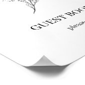 Sophia Eenvoudig Minimalistisch Gastboek Huwelijks Poster (Hoek)