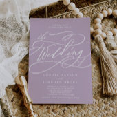 SOPHIA eenvoudige moderne Lila Paarse lente bruilo Kaart