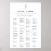 Sophia Elegant Alfabetisch Zitdiagram Poster (Voorkant)