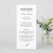 Sophia Elegant Black and White Minimalist Wedding (Staand voorkant)